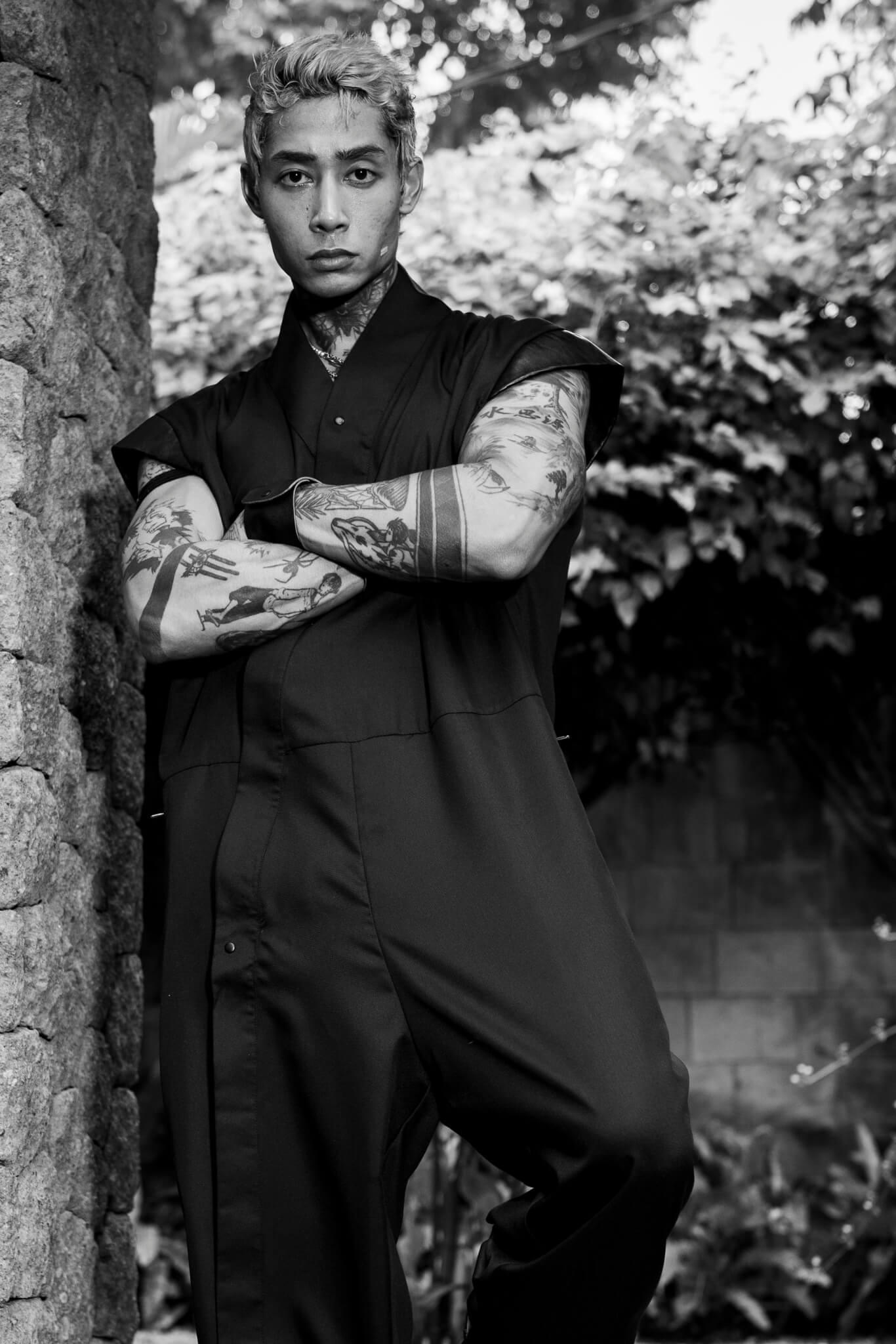 Mens black jumpsuit with zipper - overz