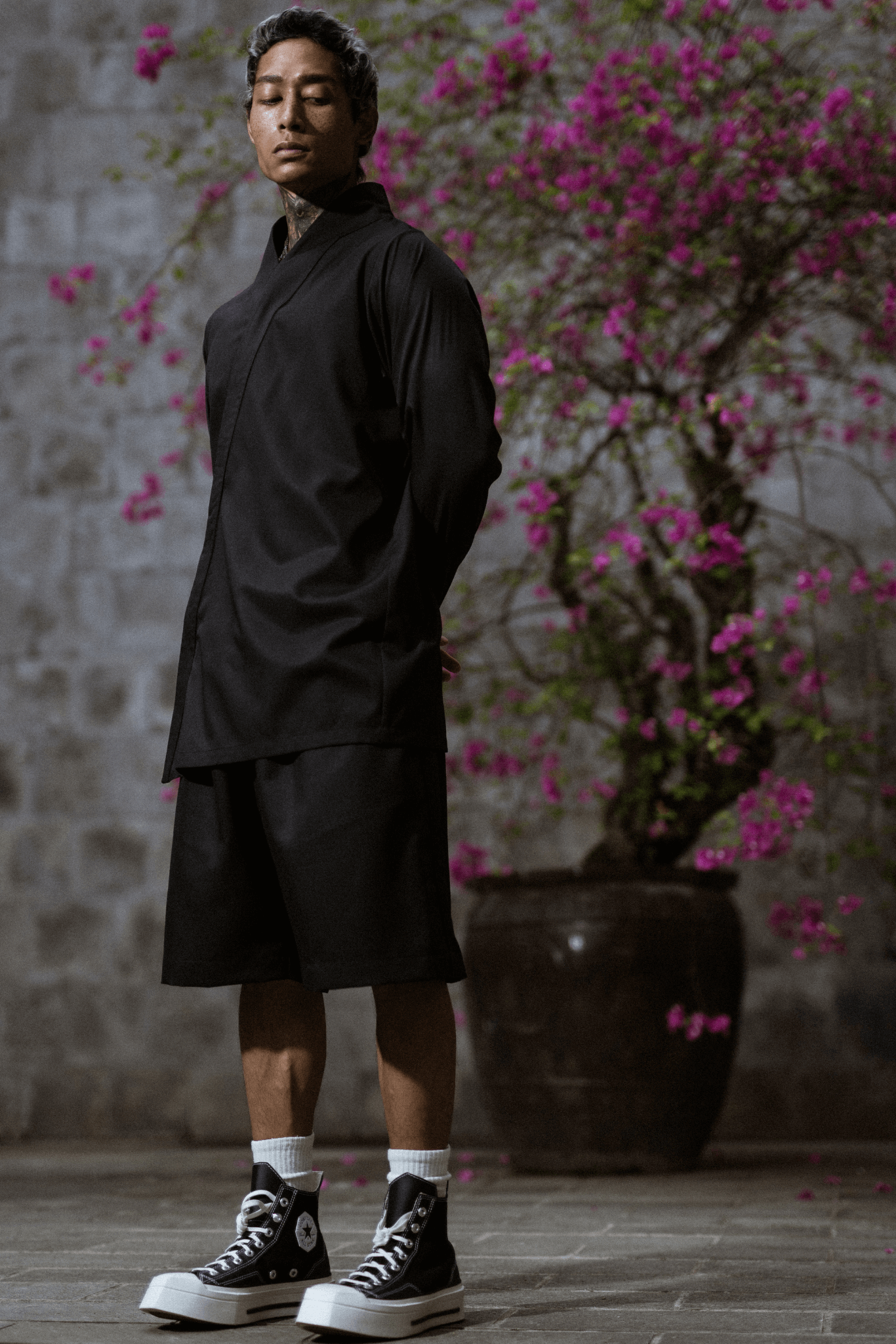 MENS BASIC BLACK SHORTS - OVERZ