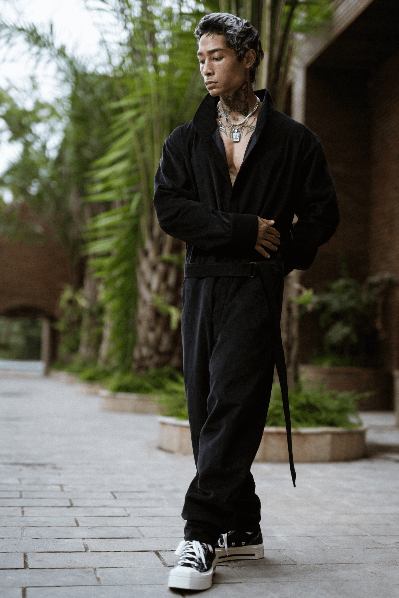MENS BLACK COCKTAIL JUMPSUIT - OVERZ