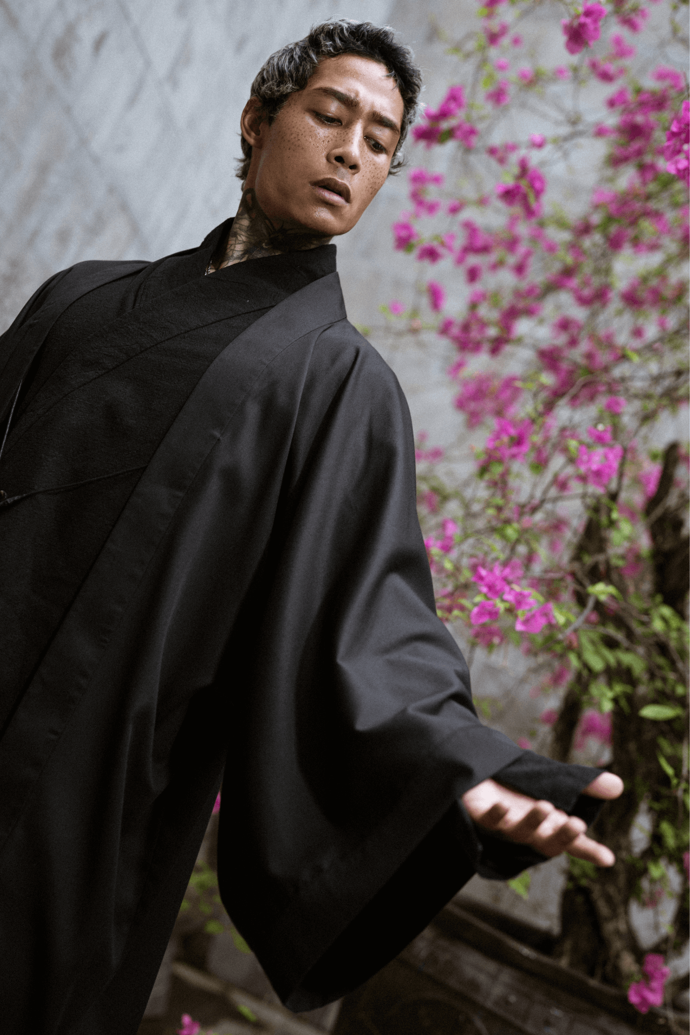 MENS BLACK JAPAN KIMONO - OVERZ CONCEPT WEAR