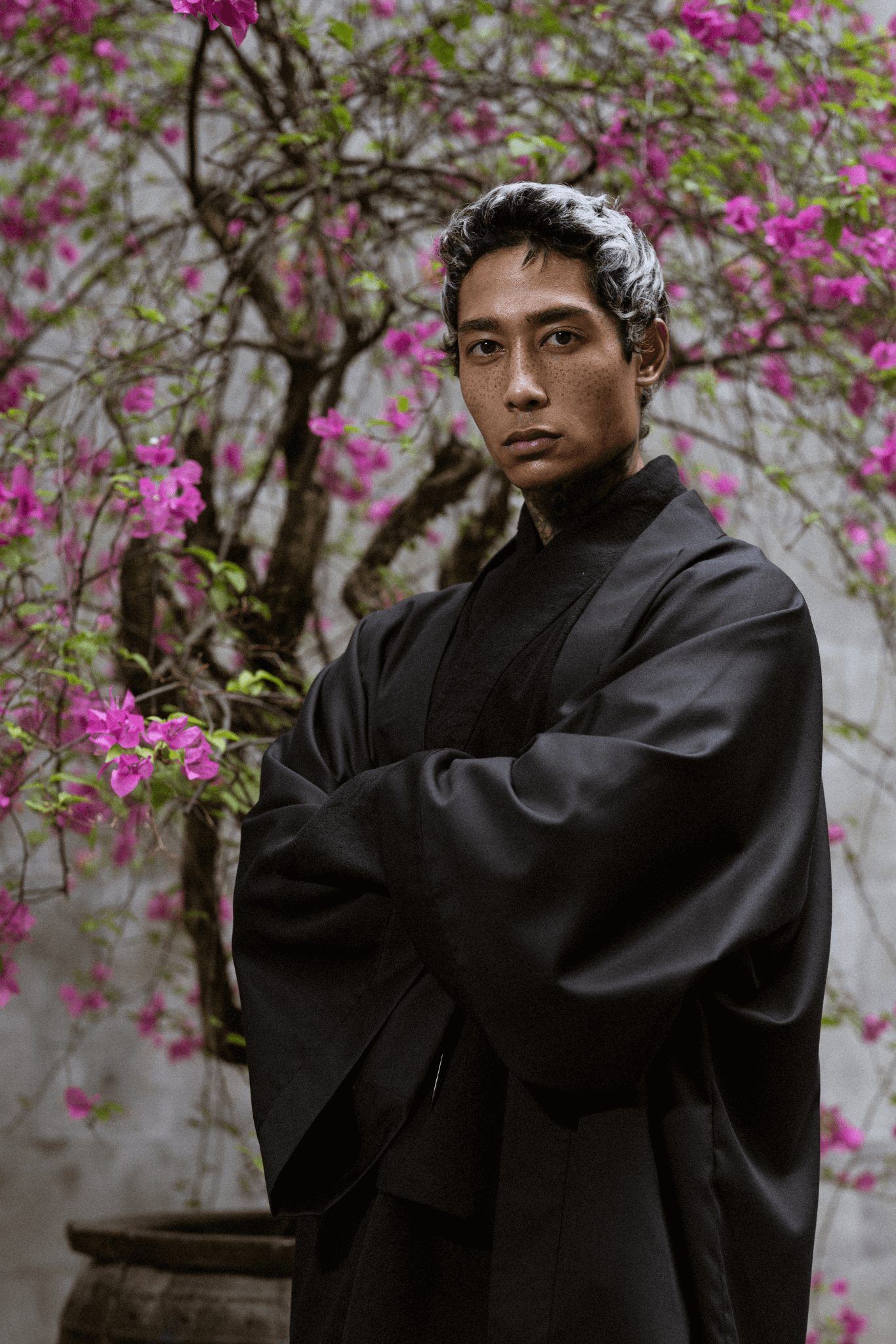 MENS BLACK JAPAN KIMONO - OVERZ CONCEPT WEAR