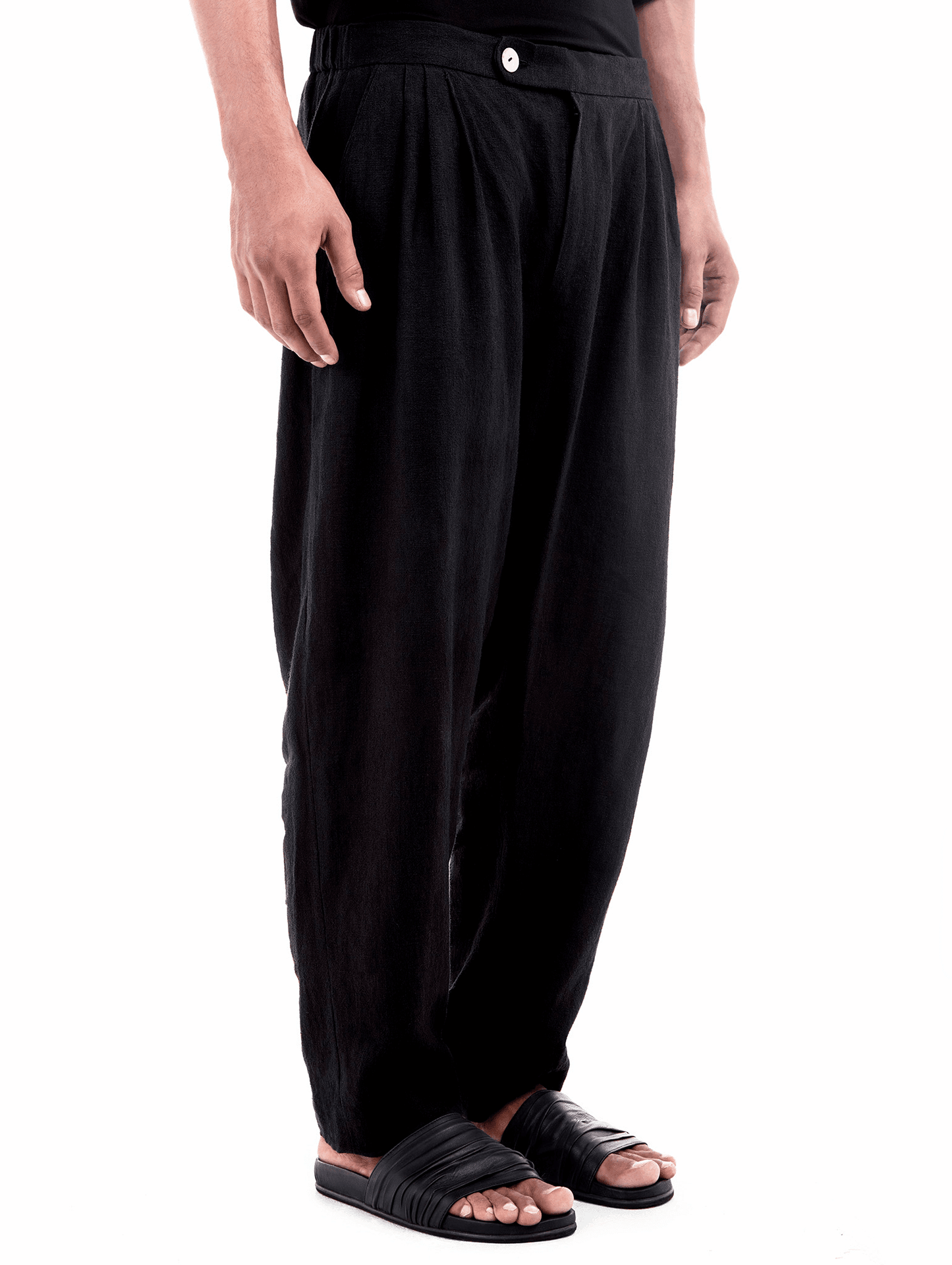 LINEN WIDE LEG PANTS - OVERZ