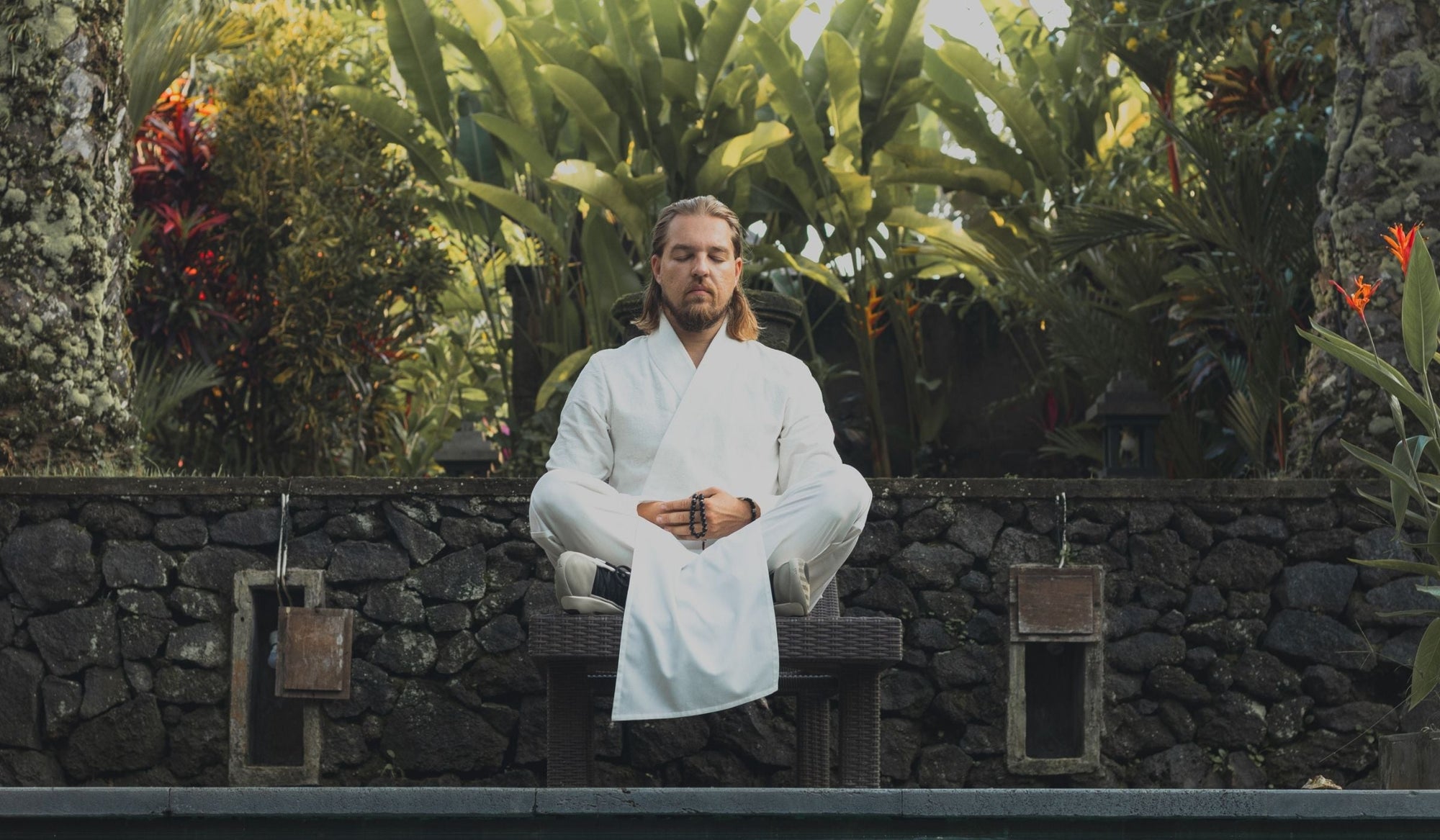 Calm as a physical practice, grounding the body in nature wearing OVERZ