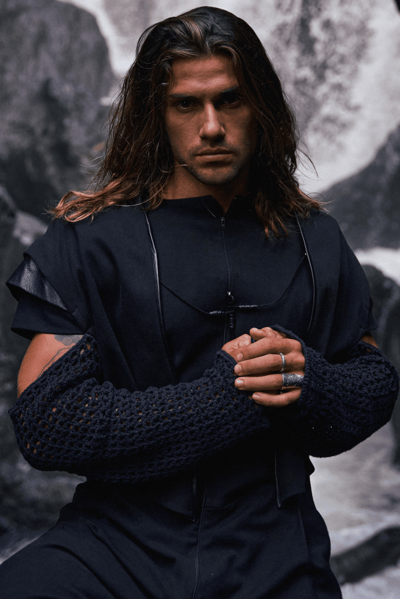 KNIT SLEEVES JACKET OVERZ.CO