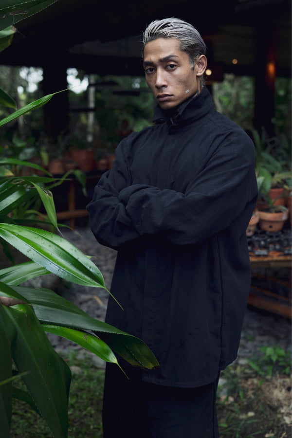 Mens black oversize linen shirt - overz