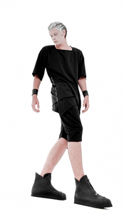 BAMBOO OVERSIZED TEE SHIRT WITH SQUARE NECK - OVERZ®