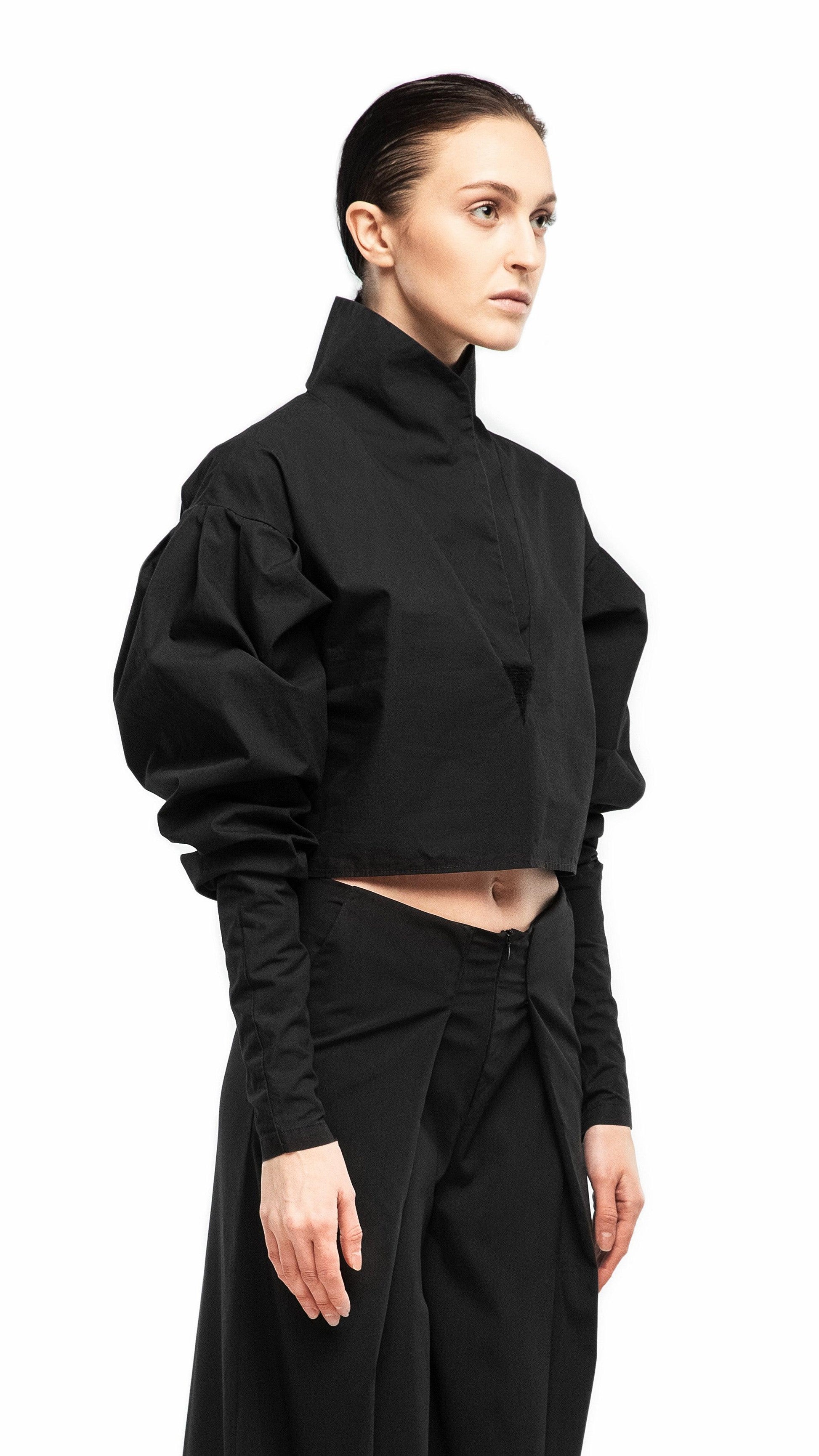 CROPPED PUFF SLEEVE BLOUSE - OVERZ