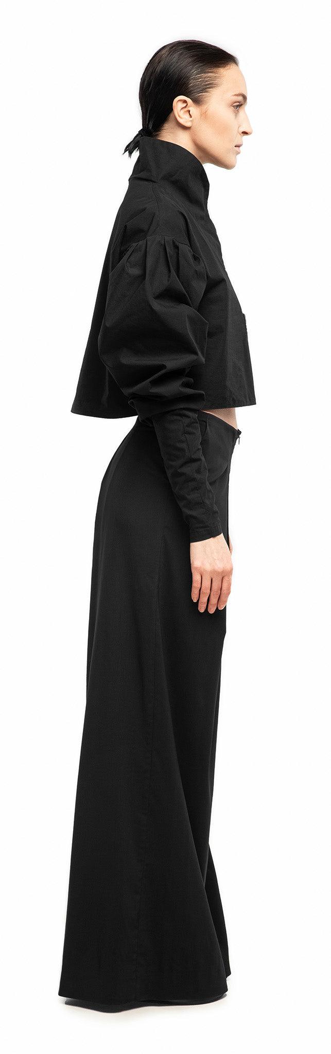 CROPPED PUFF SLEEVE BLOUSE - OVERZ